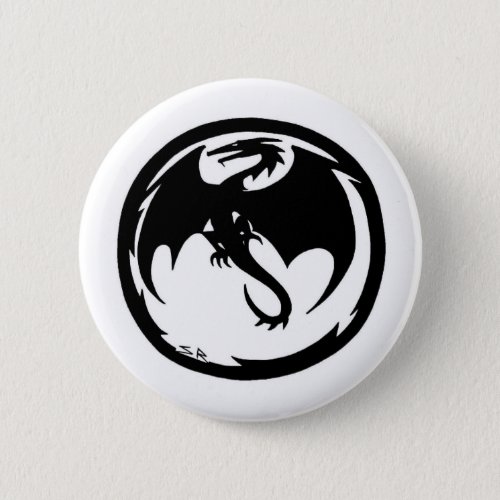 Black Dragon white button