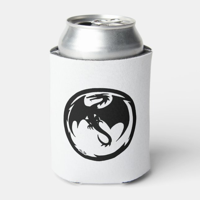 Black Dragon white can cooler 2-side (Can Front)