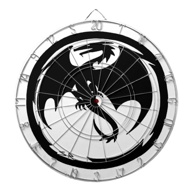 Black Dragon white dartboard (Front)