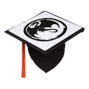 Black Dragon white graduation cap