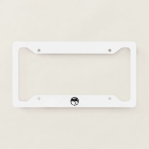 Black Dragon white license plate frame