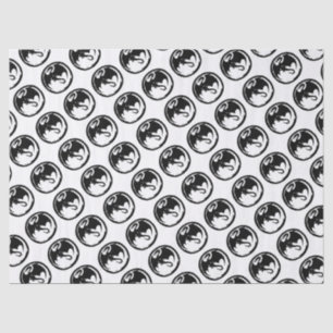 Black Dragon white tissue paper medium
