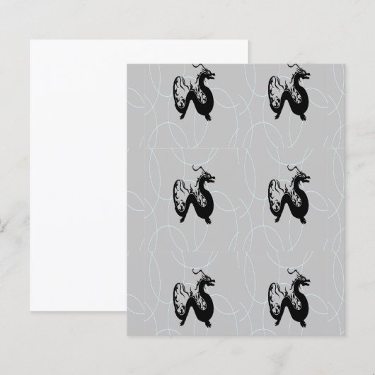 Black dragons on gray (Front/Back)