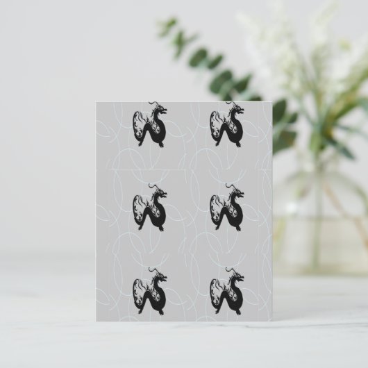 Black dragons on gray (Standing Front)