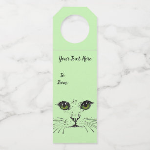 Long Cat Whiskers Bottle Tags Zazzle