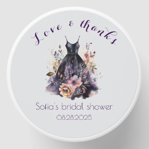 Black dress purple flower Soy Wax Candle Favor Mini Candle Favors
