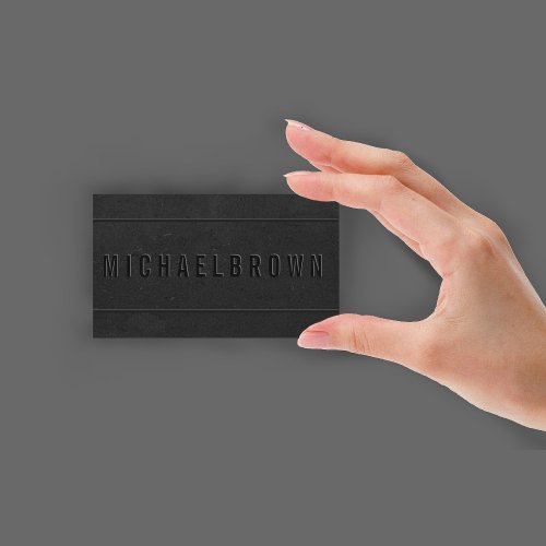 Black Driver Minimalist Bold Modern Business Card