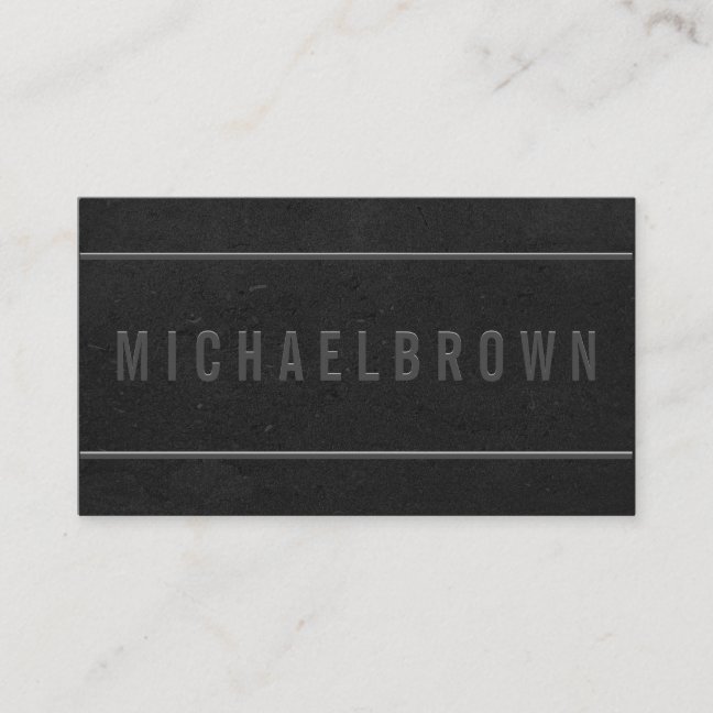 Black Driver Minimalist Simple Business Card