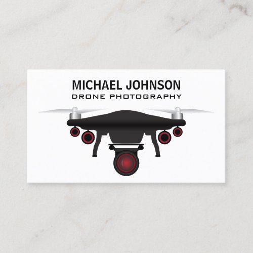 Black Drone  Drone Camera  Drone Photography Business Card