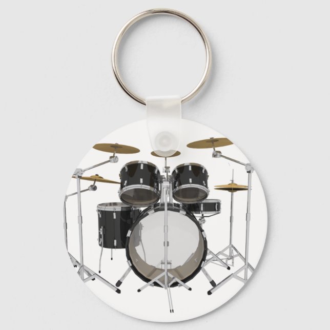 Black Drum Kit: Keychain (Front)