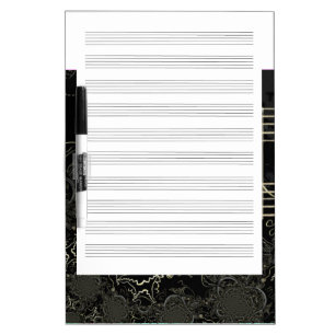 Black  dry erase board