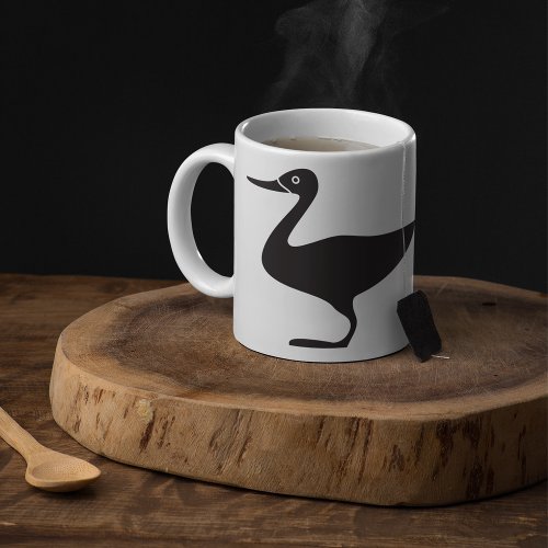 Black Duck Bird Icon Coffee Mug