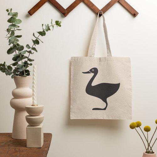 Black Duck Bird Icon Tote Bag