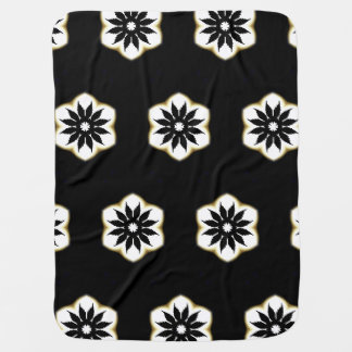 Black Duvet flower Baby Blanket