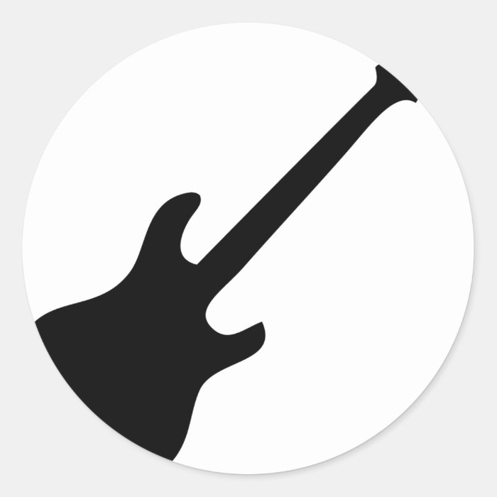 black e guitar icon sticker