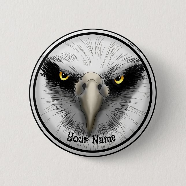 Black Eagle  Button (Front)