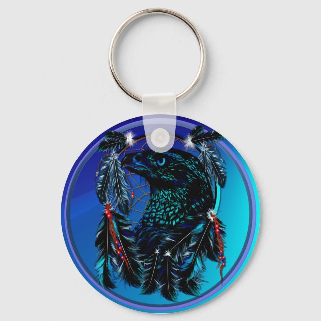 Black Eagle_Dreamcatcher-Keychain Keychain (Front)