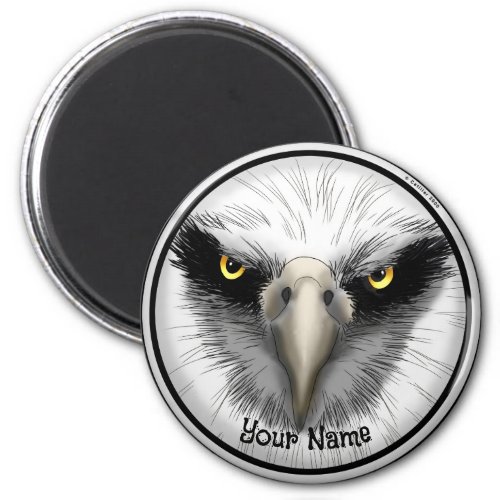 Black Eagle Head custom name  Magnet