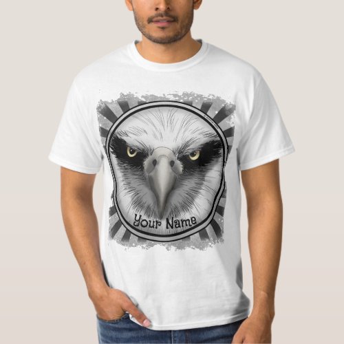 Black Eagle Head custom name  T_Shirt