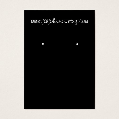 Black Earring Cards Business Cards