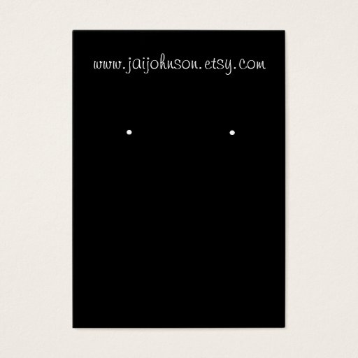 Customizable Black Earring Cards Business Cards