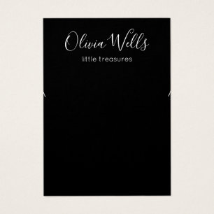 Black Earring Jewelry Display Card