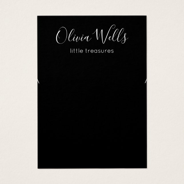  Black Earring Jewelry Display Card (Front)