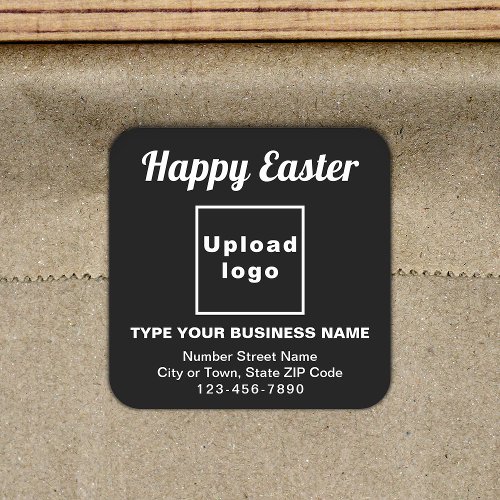 Black Easter Business Square Sticker