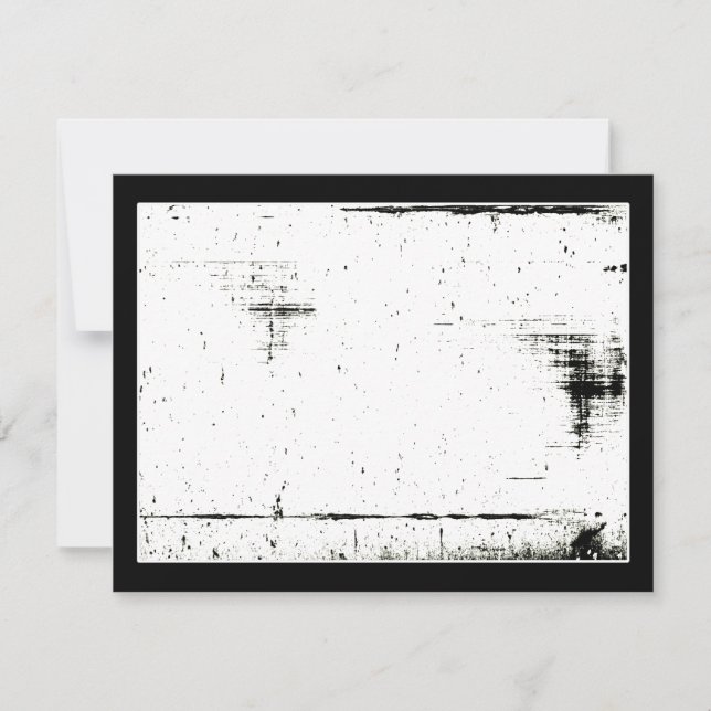 Black Edge Grunge Texture (Add Your Color) Invitation (Front)
