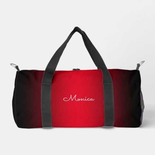 Black Edge Red Ombre Duffle Bag