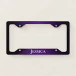Black Edge Royal Purple Gradient License Plate Frame