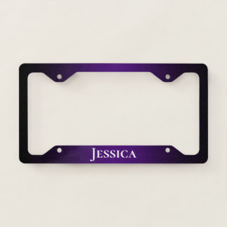 Black Edge Royal Purple Gradient License Plate Frame