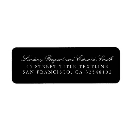 Black Editable Color Funeral Invitation Envelopes Label