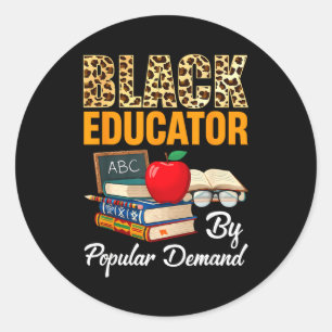 Black Educator Black History Month African America Classic Round Sticker