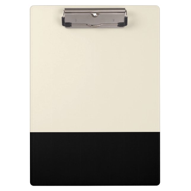Black & Eggshell Color Block Clipboard (Front)