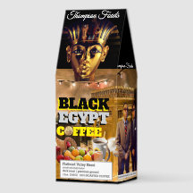 BLACK EGYPT Coffee, 12oz Bag, Dark Roast, Flath