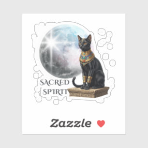 Black Egyptian Cat Secret Spirit Sticker