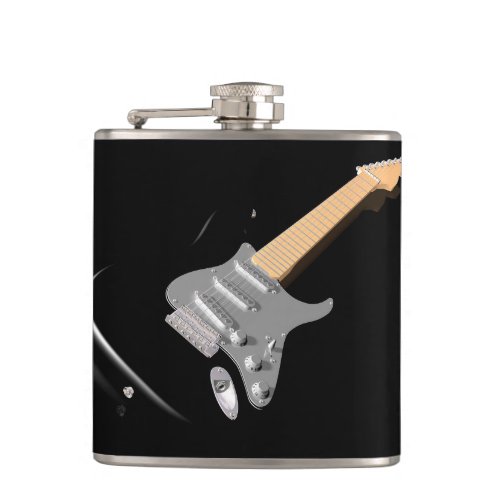 Black Electric Guitar Flask