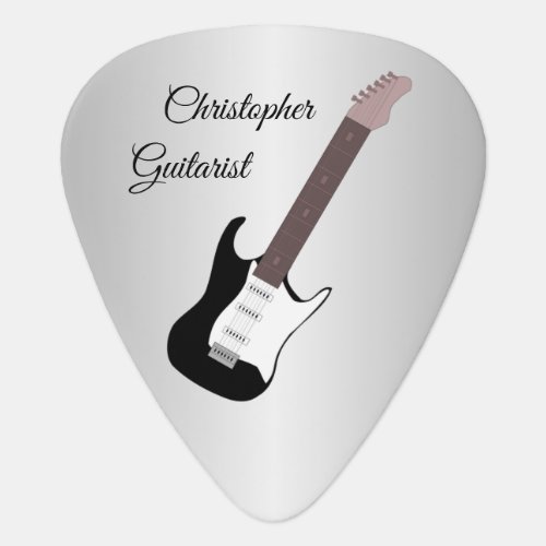 Black Electric Guitar Guitar Pick