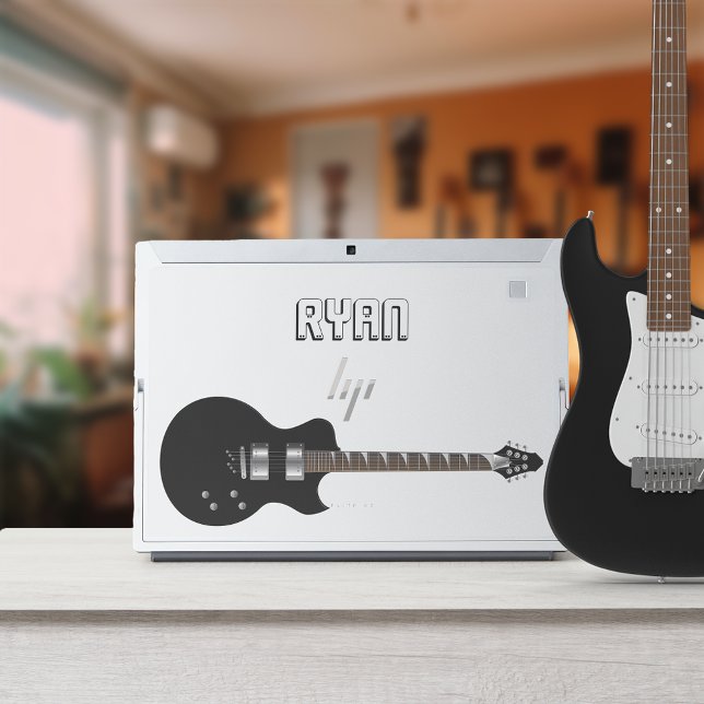 Black Electric Guitar HP Laptop Skin (Creator Uploaded)