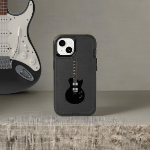 Black Electric Guitar OtterBox iPhone 14 Case