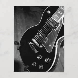 Black Electric Guitar Postcard