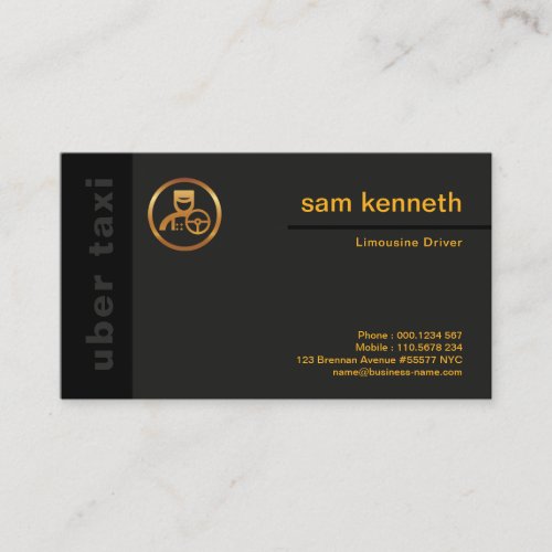 Black Elegance Special Exclusive Modern TAXI Business Card