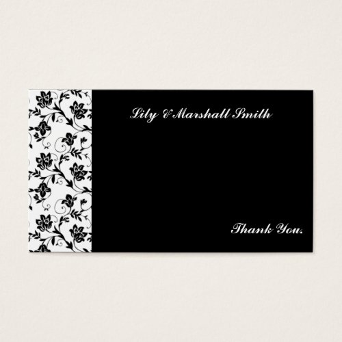 Black Elegance Thank You Card Business Card Template