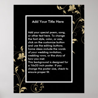Black Elegance Wedding Poster