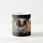 Black elegant arch multi photo best mum coffee mug<br><div class="desc">Mum 3 photo modern typography gift. Ideal for contemporary elegant mothers day,  birthdays or Christmas home decor mug gifts. Modern black and white design,  colour can be customised to suit your decor and style.</div>