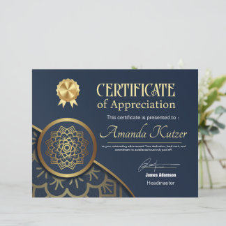 Black Elegant Award Certicate