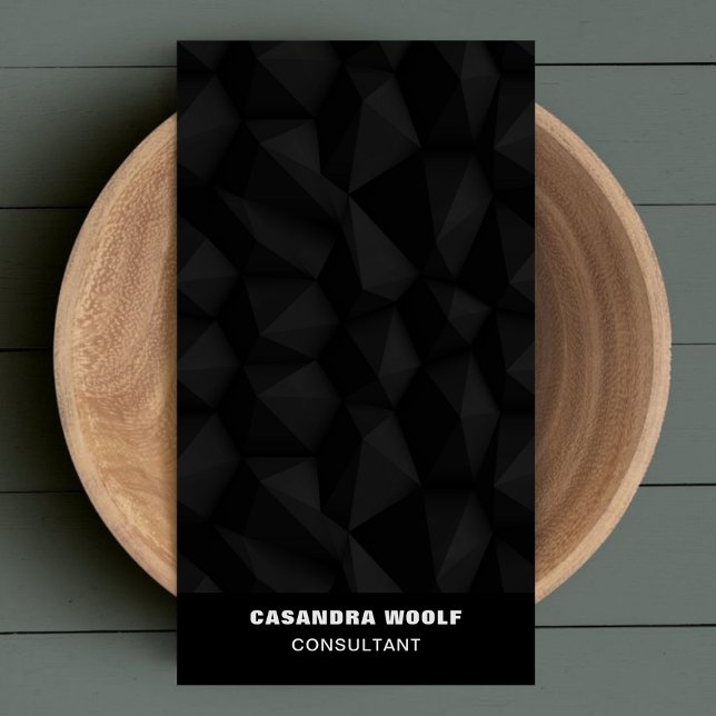Black Elegant Chic Geometric Professional  Business Card (Creator Uploaded)
