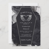 Black Elegant Coffin Gothic Halloween Wedding