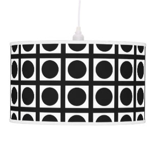 Black Elegant Grid Dots Ceiling Lamp